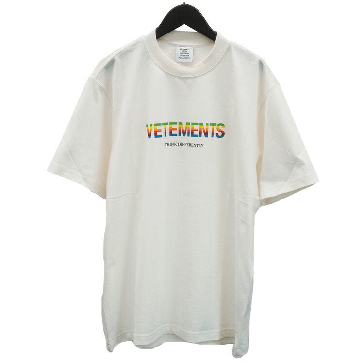 ヴェトモン VETEMENTS THINK DIFFERENTLY LOGO Tシャツ 半袖 ティー