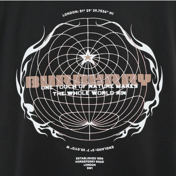 バーバリー BURBERRY ロゴグラフィックプリント オーバーサイズTシャツ 8048289-A1189_BLACK