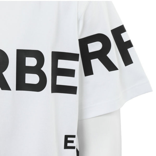 バーバリー BURBERRY ホースフェリープリント コットン オーバーサイズTシャツ 8040691-A1464 WHITE