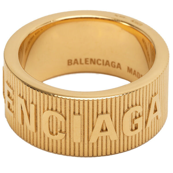 バレンシアガ BALENCIAGA メンズ フォースストライプ リング ゴールド スターリングシルバー 674648-TZ78V-0027
